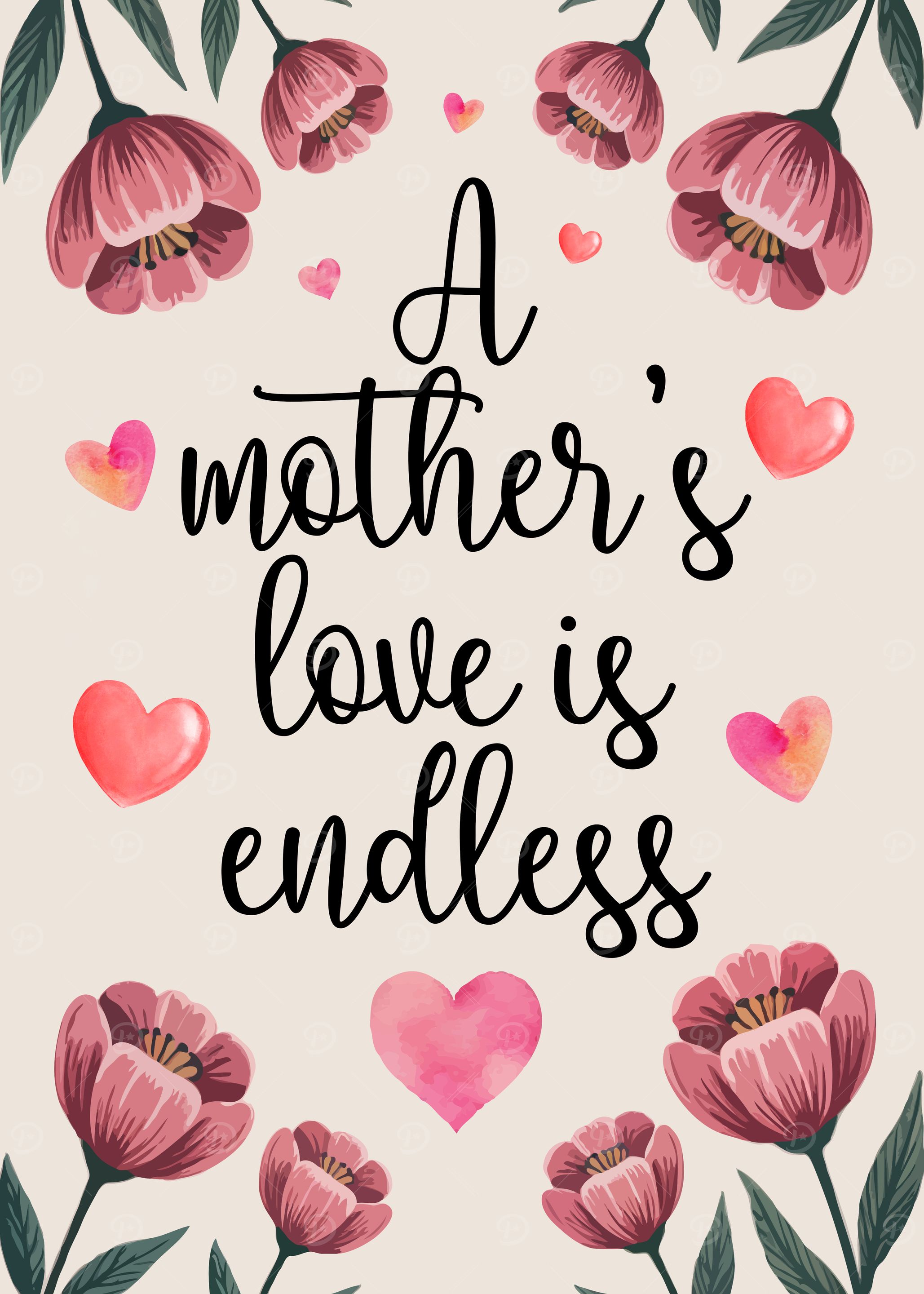Endless Mother’s Love – Sentimental Floral Mom Wall Art Gift