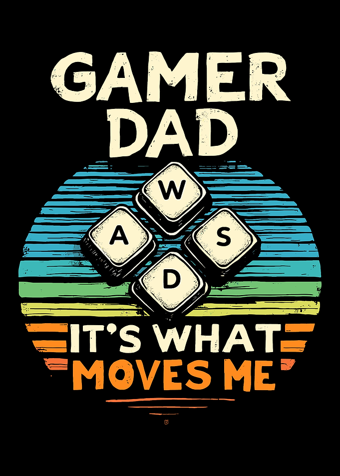 Gamer Dad WASD Keys Design
