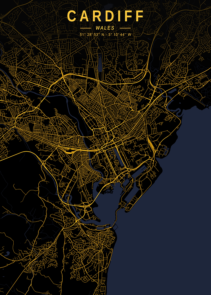 Cardiff Golden City Map