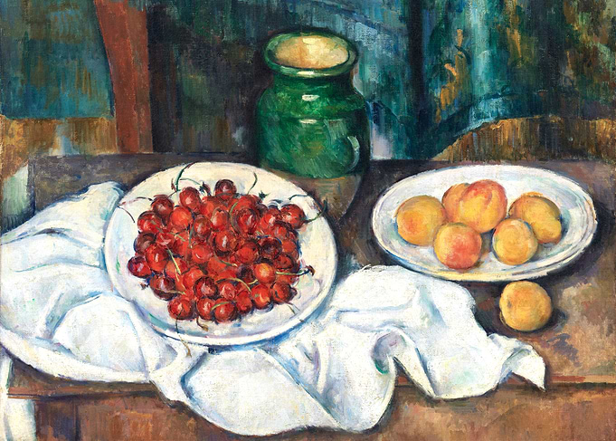 Still Life with Cherries and Peaches