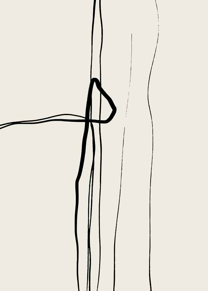 Minimalist Nordic Line Art Print