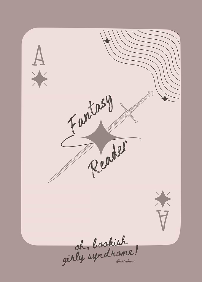 Bookish Fantasy Reader Ace Card Design