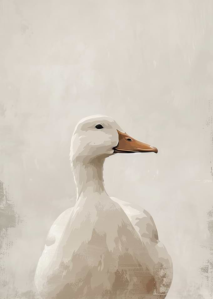 Elegant White Duck Portrait