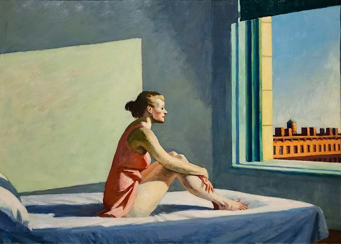 Woman in Room by Window Painting