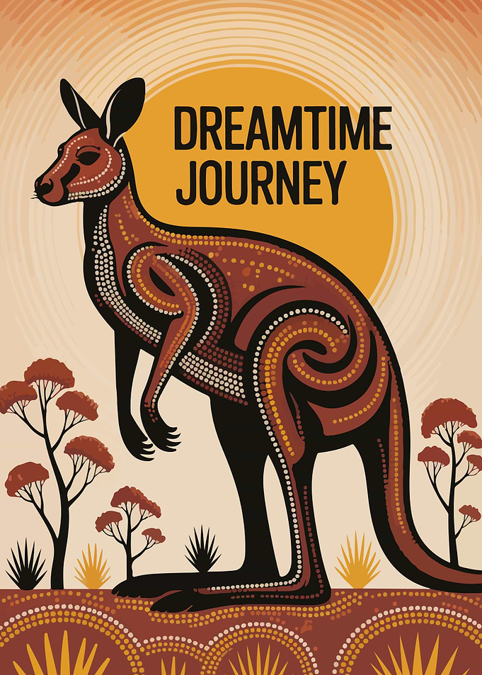 Dreamtime Journey Kangaroo Art