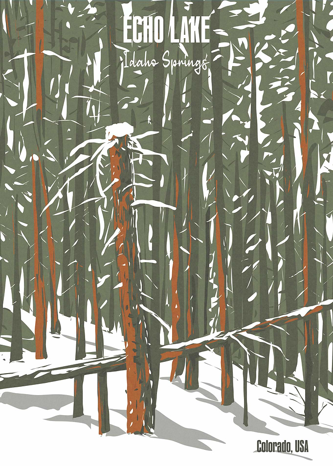Echo Lake, Colorado Winter Forest