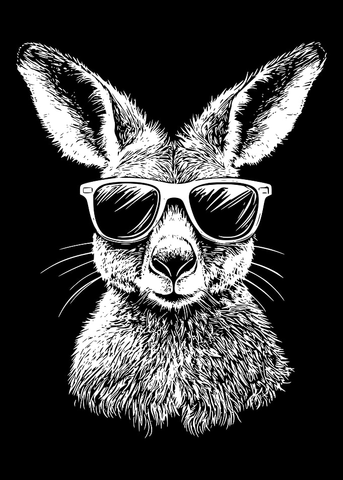 Cool Kangaroo with Sunglasses
