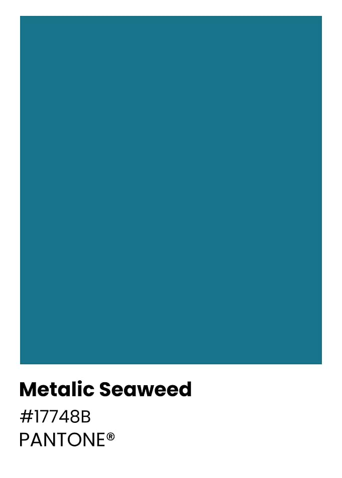 Metallic Seaweed Pantone Color Swatch