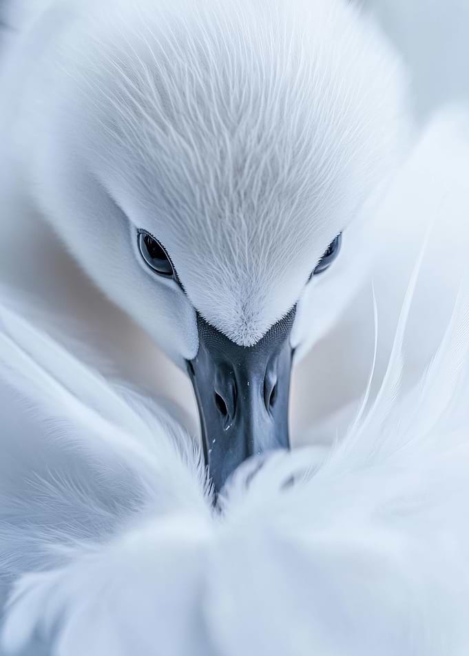 Close-up of a White Swan