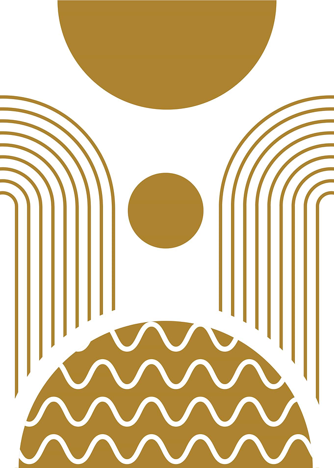 Abstract Geometric Shapes in Gold