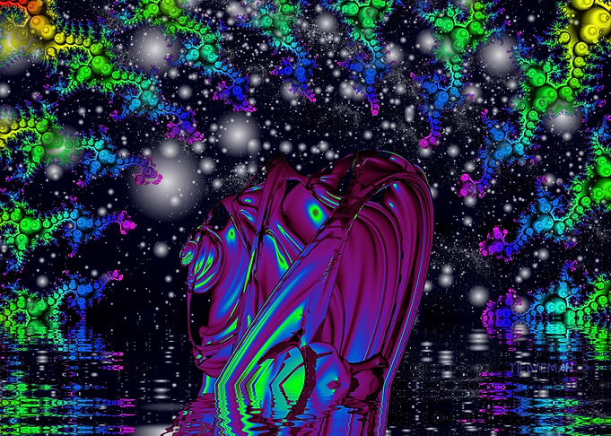 'Glorg' Alien Figure in a Cosmic Landscape