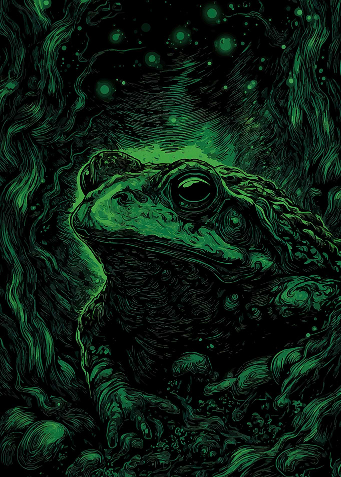 Green Toad Dark Forest