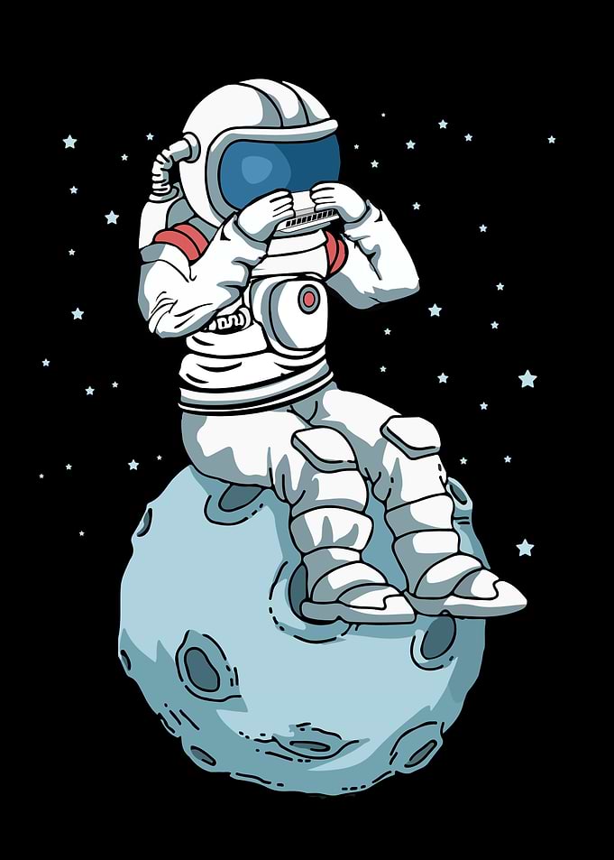 Harmonica Player Kids Astronaut Musician Harmonica
