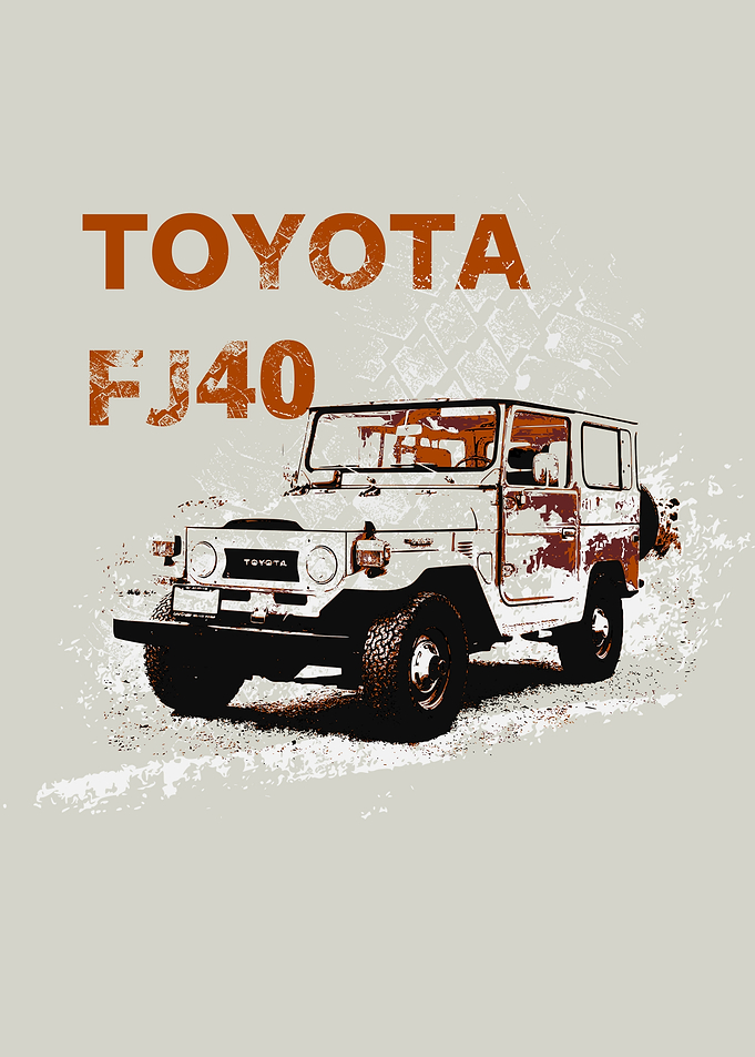 Toyota FJ40 Vintage Style Illustration