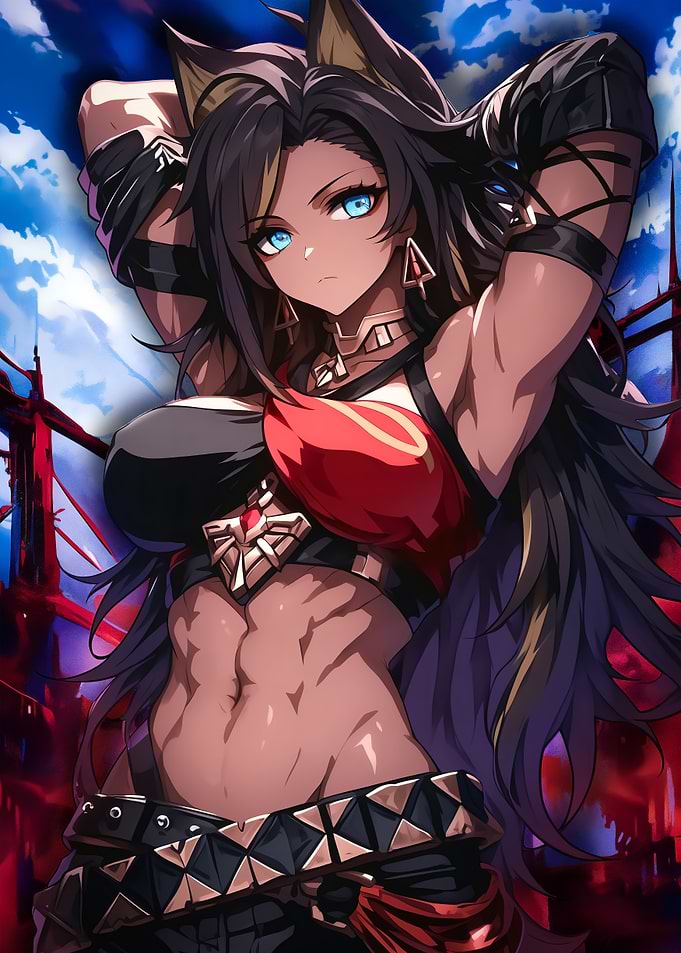 Fit Urban Anime Girl