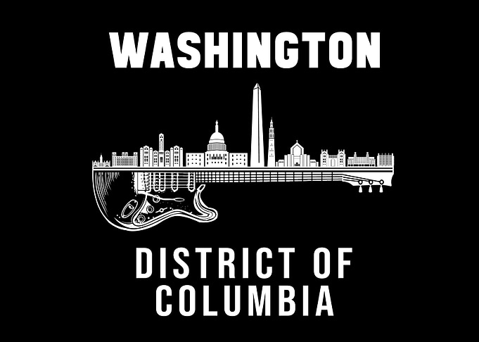 Washington Skyline Music Washington Columbia Souvenir Washington