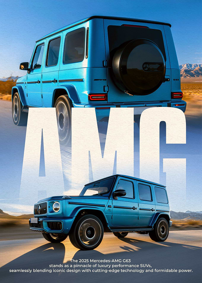 Blue Mercedes-AMG G63 SUV