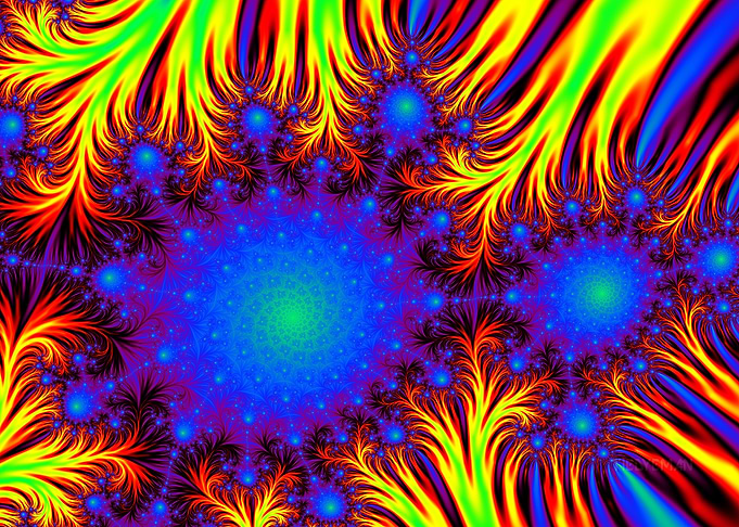 'Pollen and Flames' Fractal Abstract Art