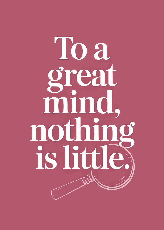 Inspirational Quote with Magnifying Glass