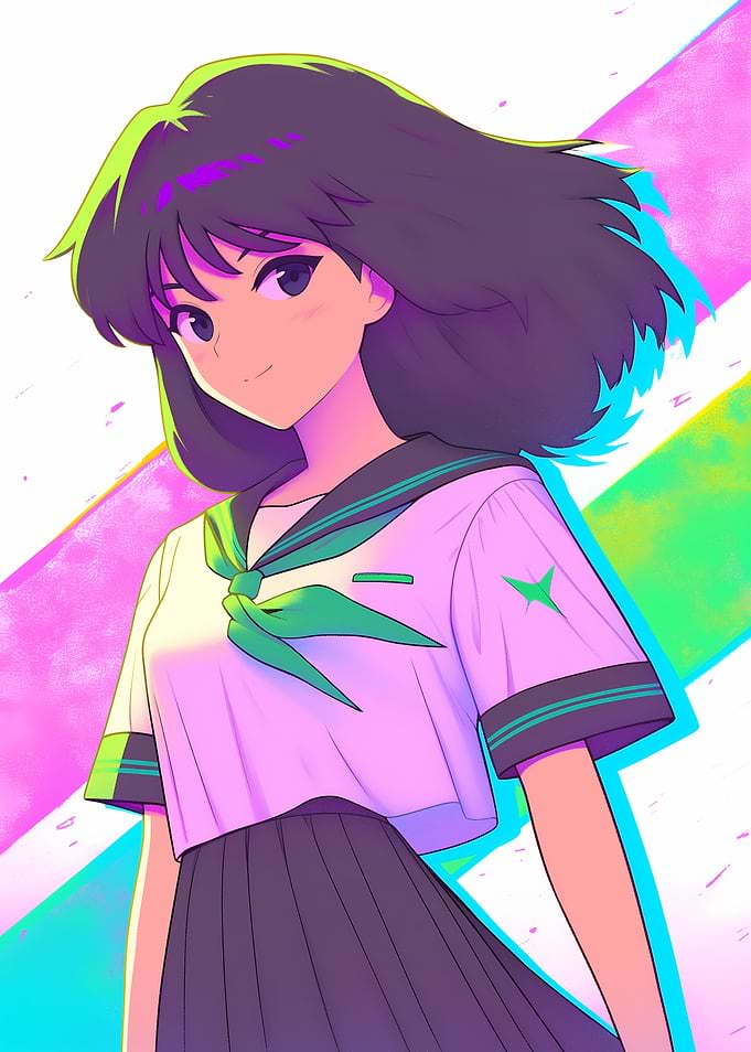 Anime Girl in School Uniform