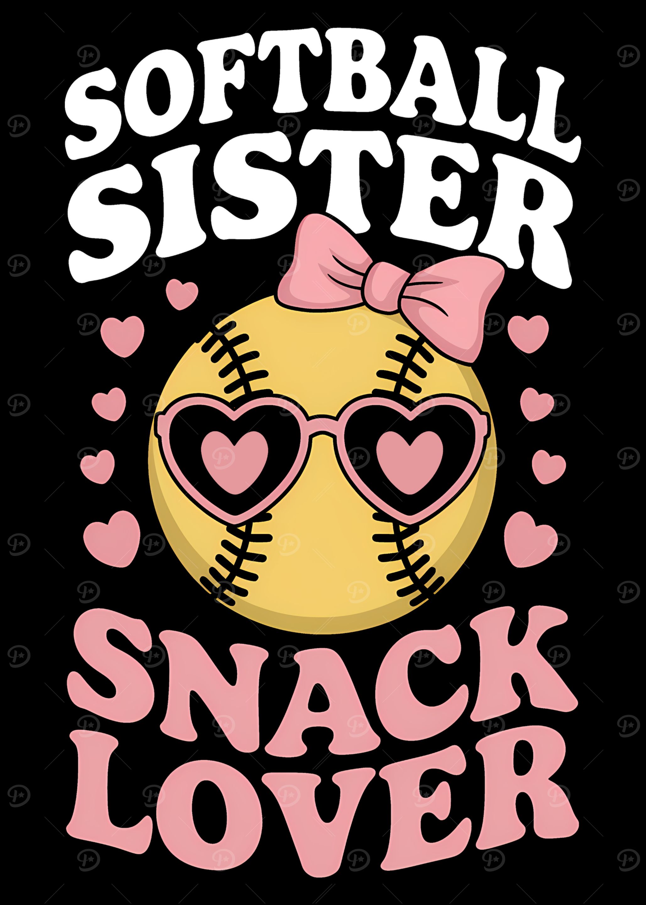 Softball Sister Snack Lover Design