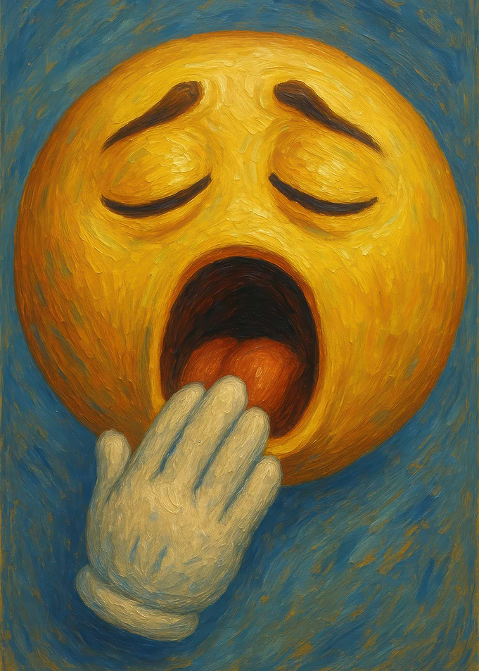 Yawning Emoji Painting