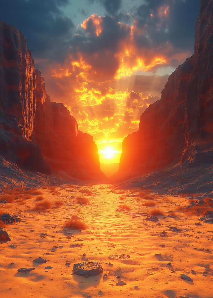 Sunset Canyon Landscape