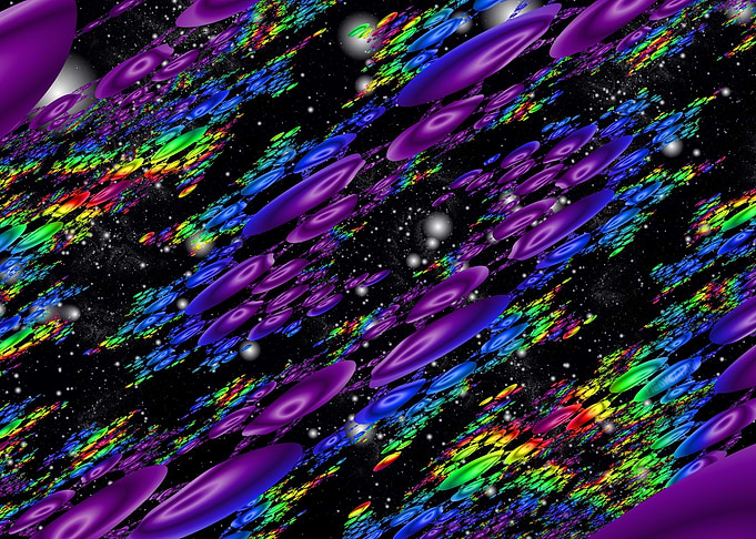 'Platelet Storm' Fractal Space Art