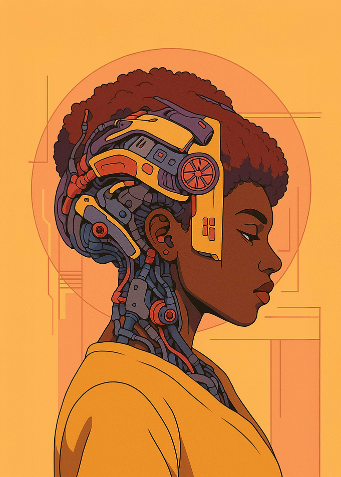 Cyborg Woman Portrait