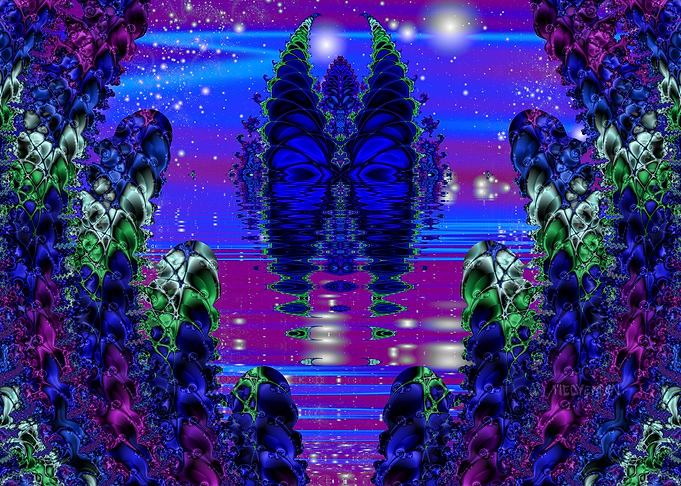 'Snapdragon Lake' Fractal Landscape Art
