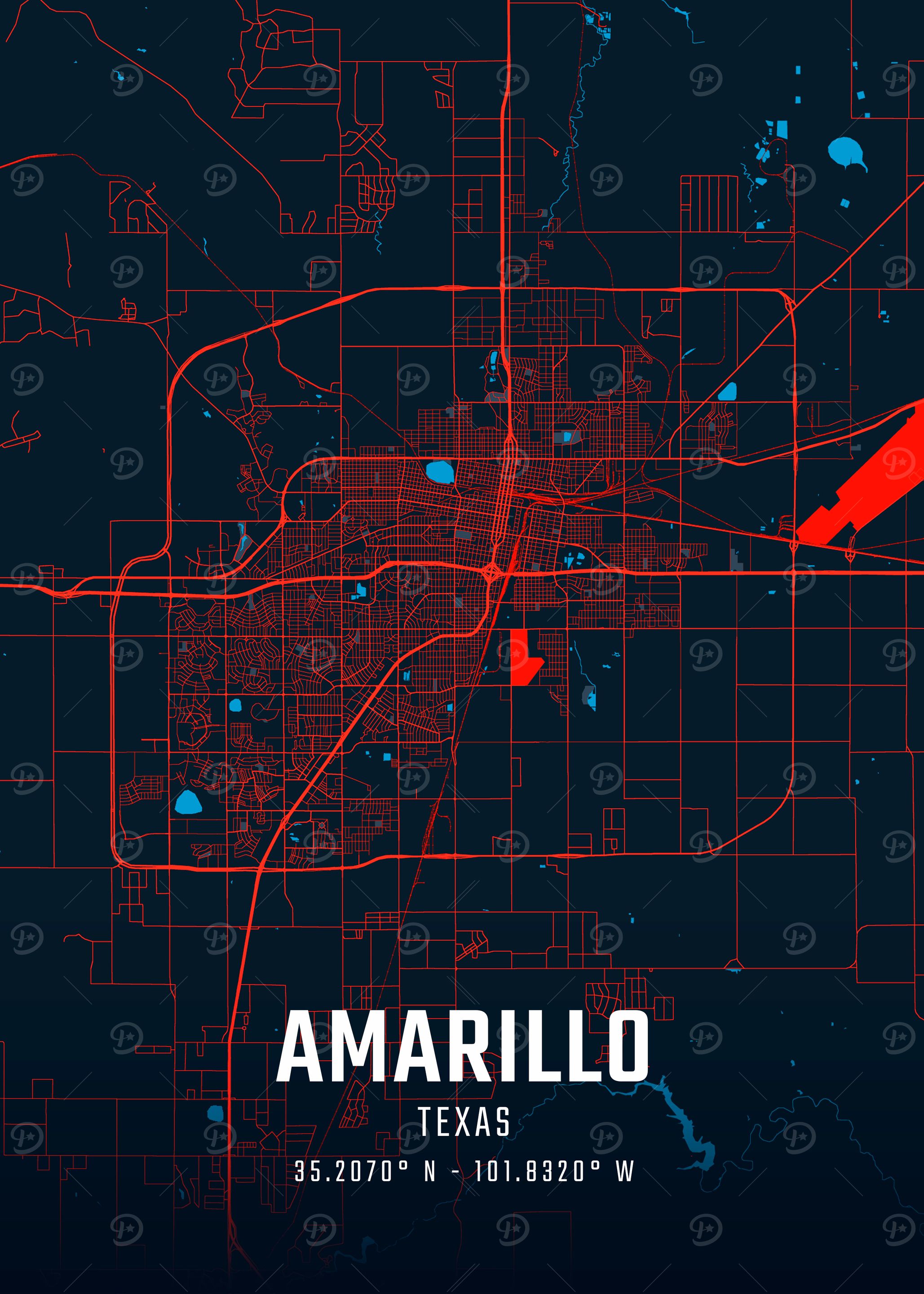 Amarillo Texas City Map