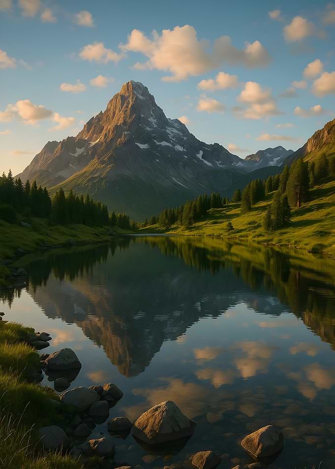 Mountain Lake Reflection
