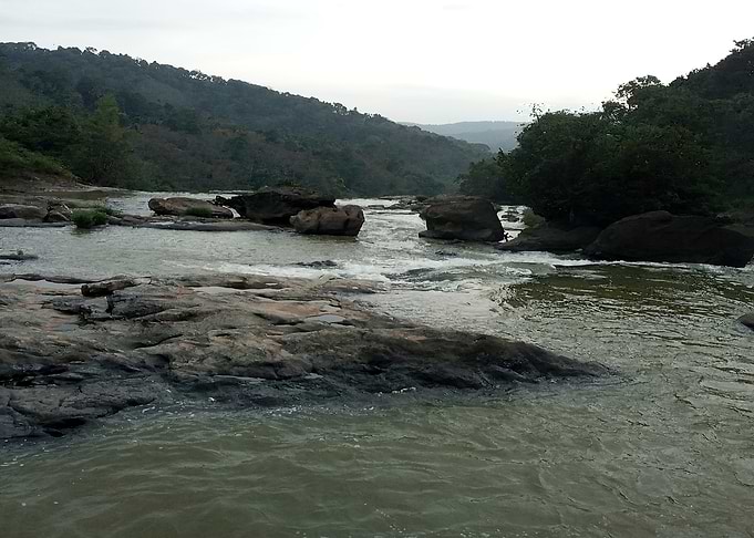 River flowing through a rocky landscape Q2