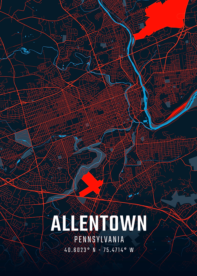 Allentown Pennsylvania City Map