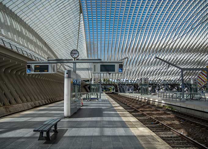 Modern Train Station Interior