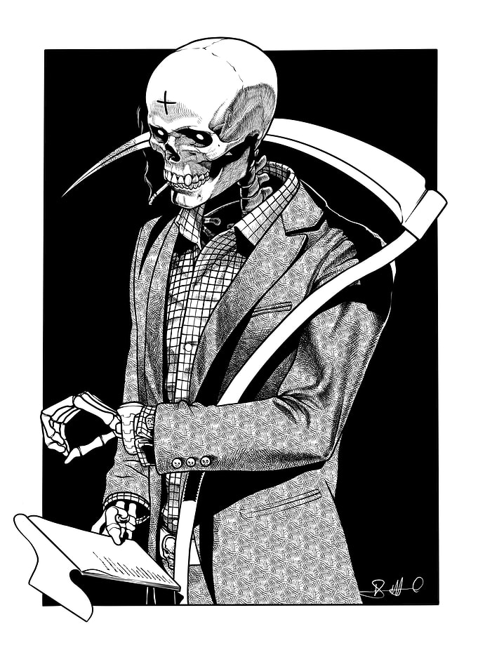Dapper Death with a Scythe
