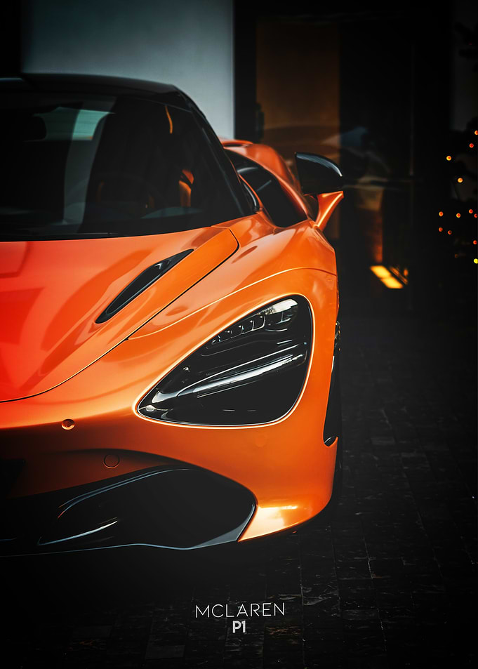McLaren P1 Orange Sports Car