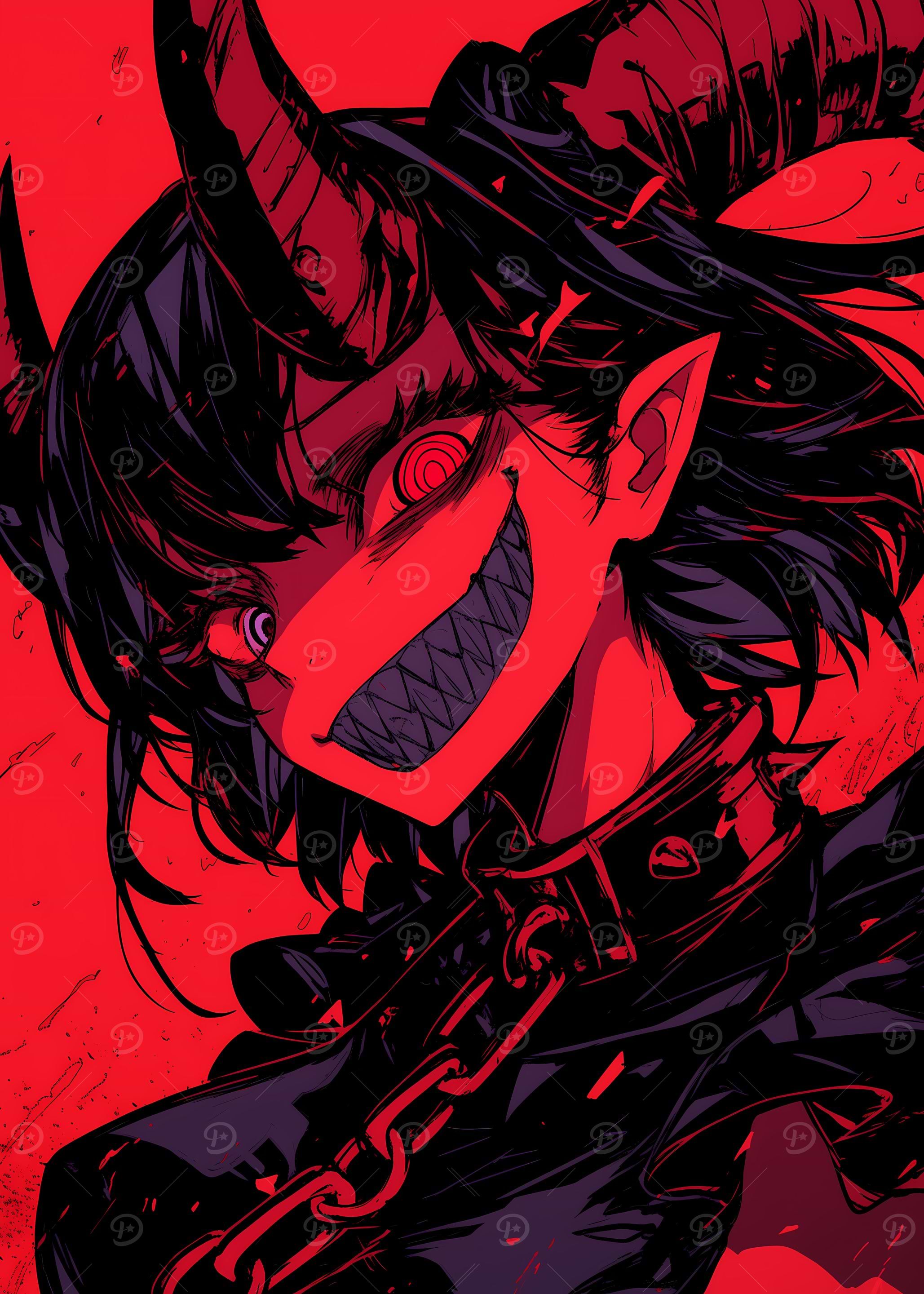 Red Devilish Grin