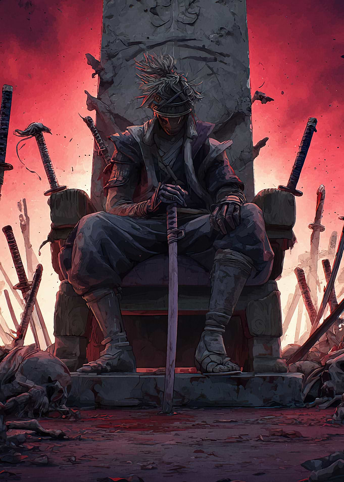 Warrior King Throne Swords