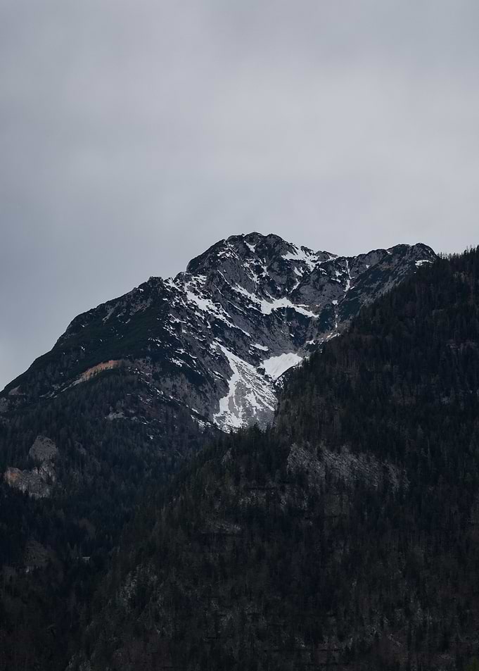 Snowy Mountain Peak | Hallstatt, Austria