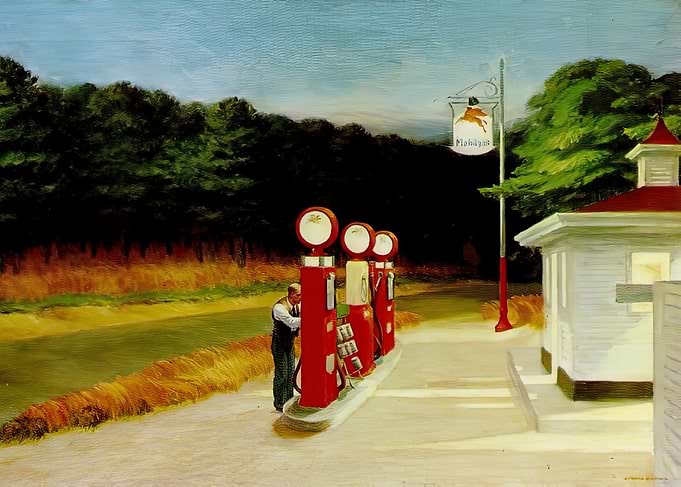 Gas Station Painting Edward Hopper