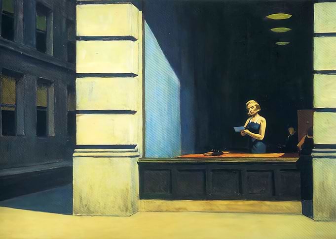 Hotel Lobby by Edward Hopper new york office