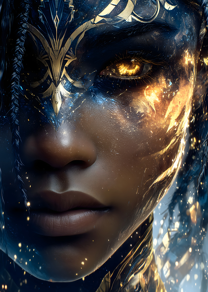 Golden Eye Woman Portrait