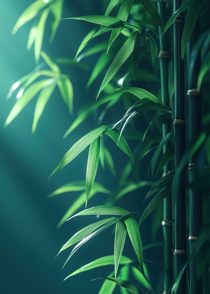 Lush Green Bamboo Forest