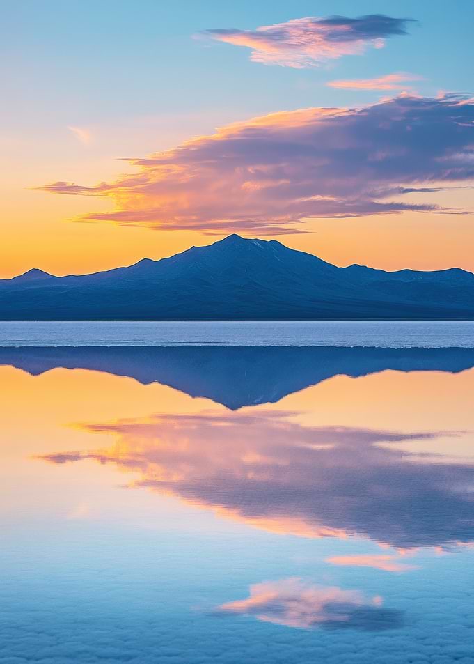 Mountain Reflection at Sunset