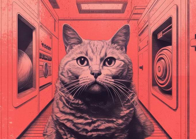 Cat in Laundry Room