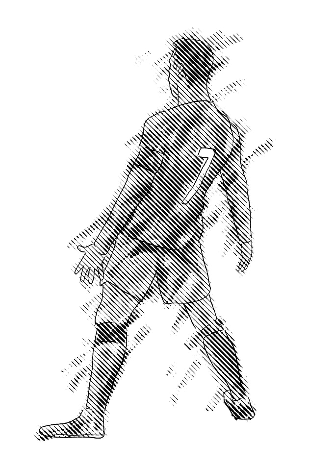 Cristiano Ronaldo Line Art