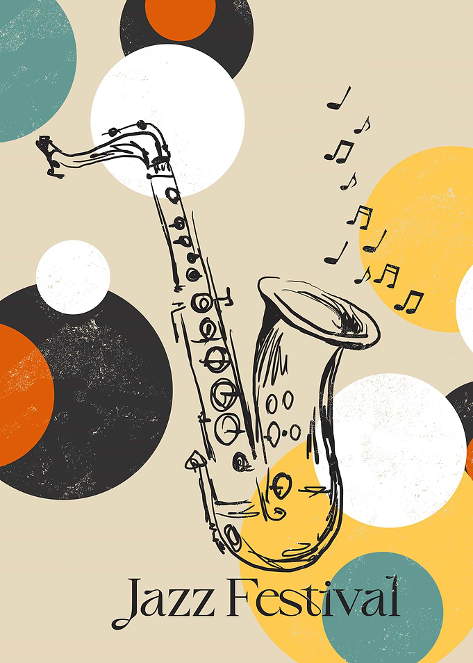 Jazz Festival Saxophone Poster