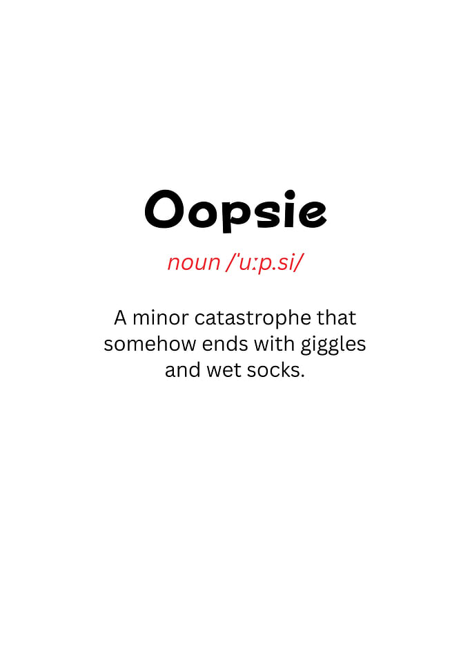Oopsie Definition Text Art
