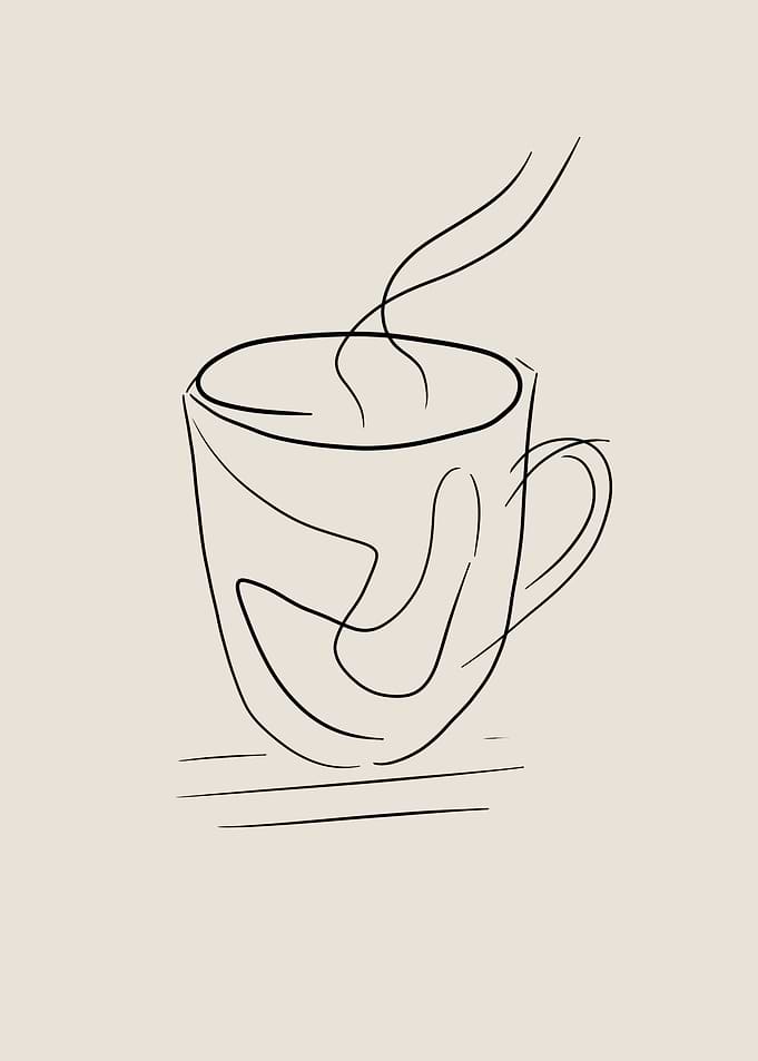 Coffee Cup Line Art
